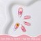 Wrapables 5D Embossed Colorful Flowers Nail Art Decal Stickers, Self Adhesive 3D Floral Design (Set of 4), Summer Floral
